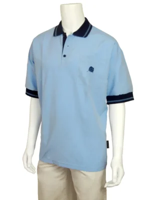 ADULTS ULTRA LIGHTWEIGHT POLO SHORT SLEEVE ICE BLUE