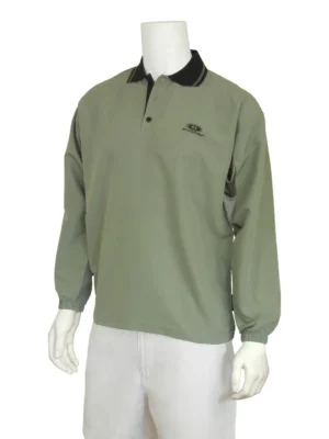 ADULTS ULTRA LIGHTWEIGHT POLO LONG SLEEVE SAGE