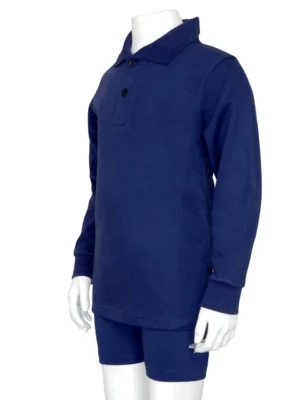 JUNIOR POLO SHIRT LONG SLEEVE NAVY