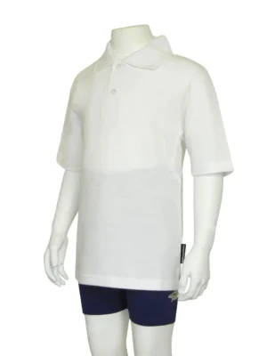 JUNIOR POLO SHIRT SHORT SLEEVE WHITE