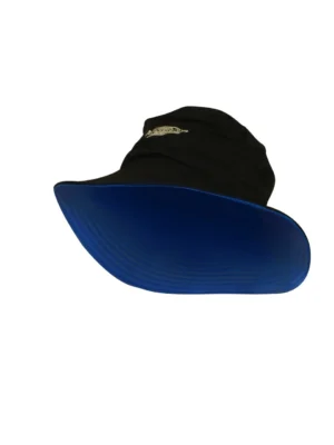 ADULT BUCKET HAT BLACK OCEAN BLUE