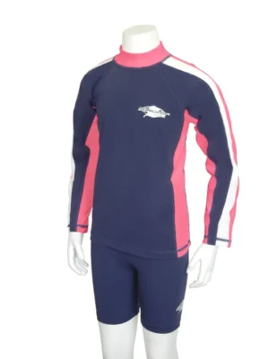 YOUTH RASH SHIRT LONG SLEEVE NAVY WHITE PINK