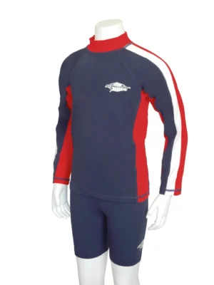 YOUTH RASH SHIRT LONG SLEEVE NAVY WHITE RED
