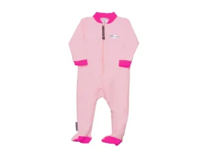 BABY SUNSUIT WITH FEET PINK