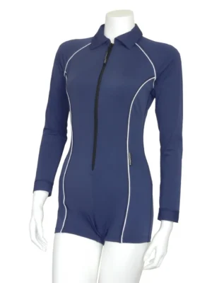 BOYLEG SUIT LONG SLEEVE NAVY