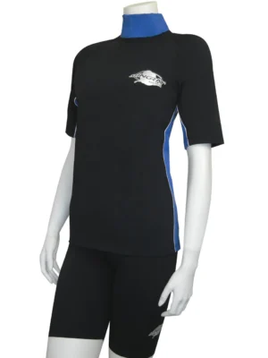 RASH SHIRT SHORT SLEEVE  BLACK OCEAN BLUE