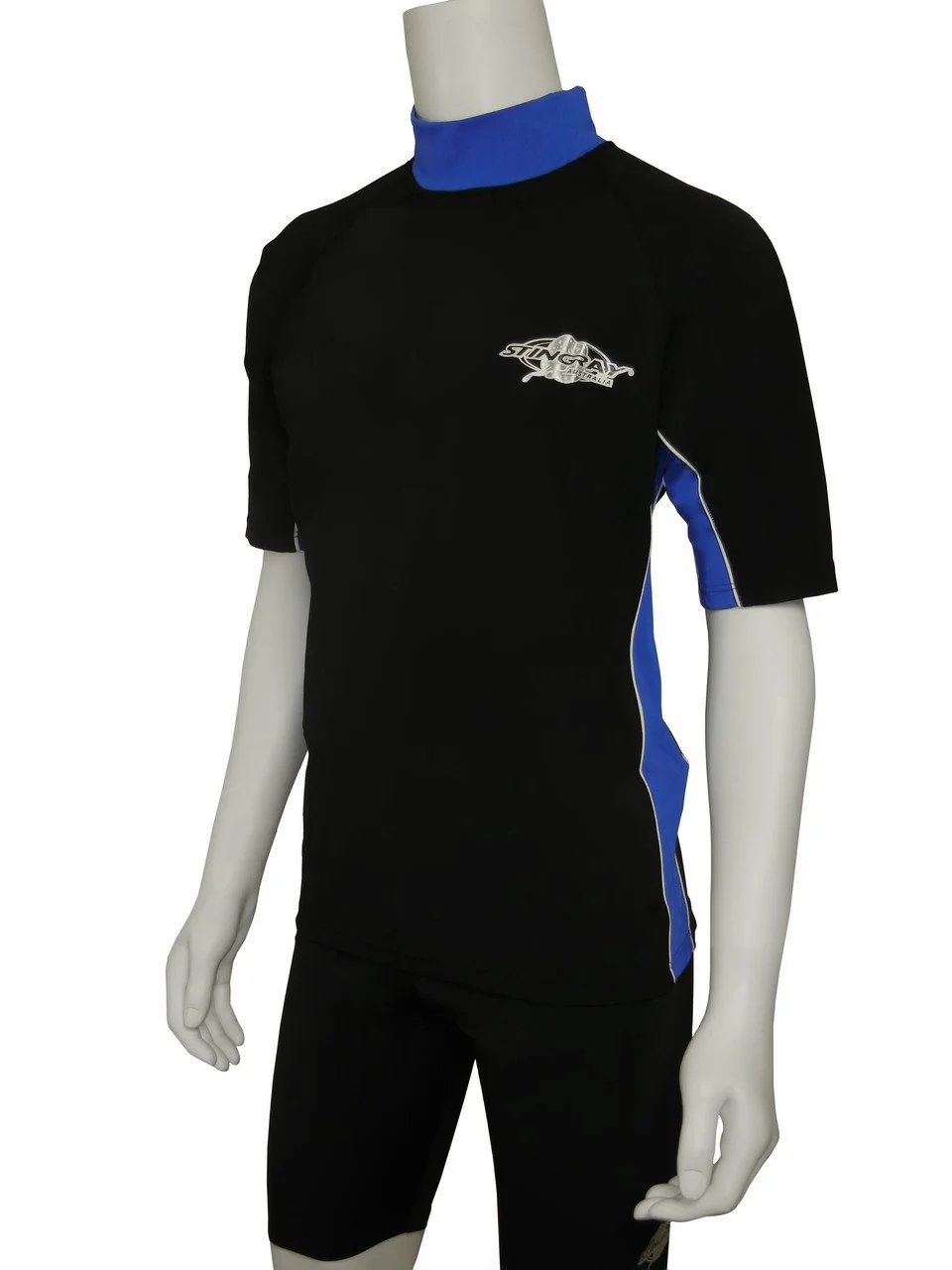 RASH SHIRT SHORT SLEEVE BLACK OCEAN BLUE - Image 2