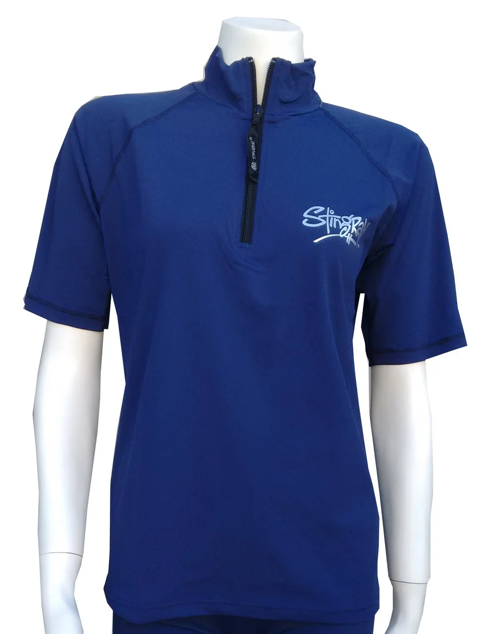 RASH SHIRT WITH ZIP SHORT SLEEVE NAVY