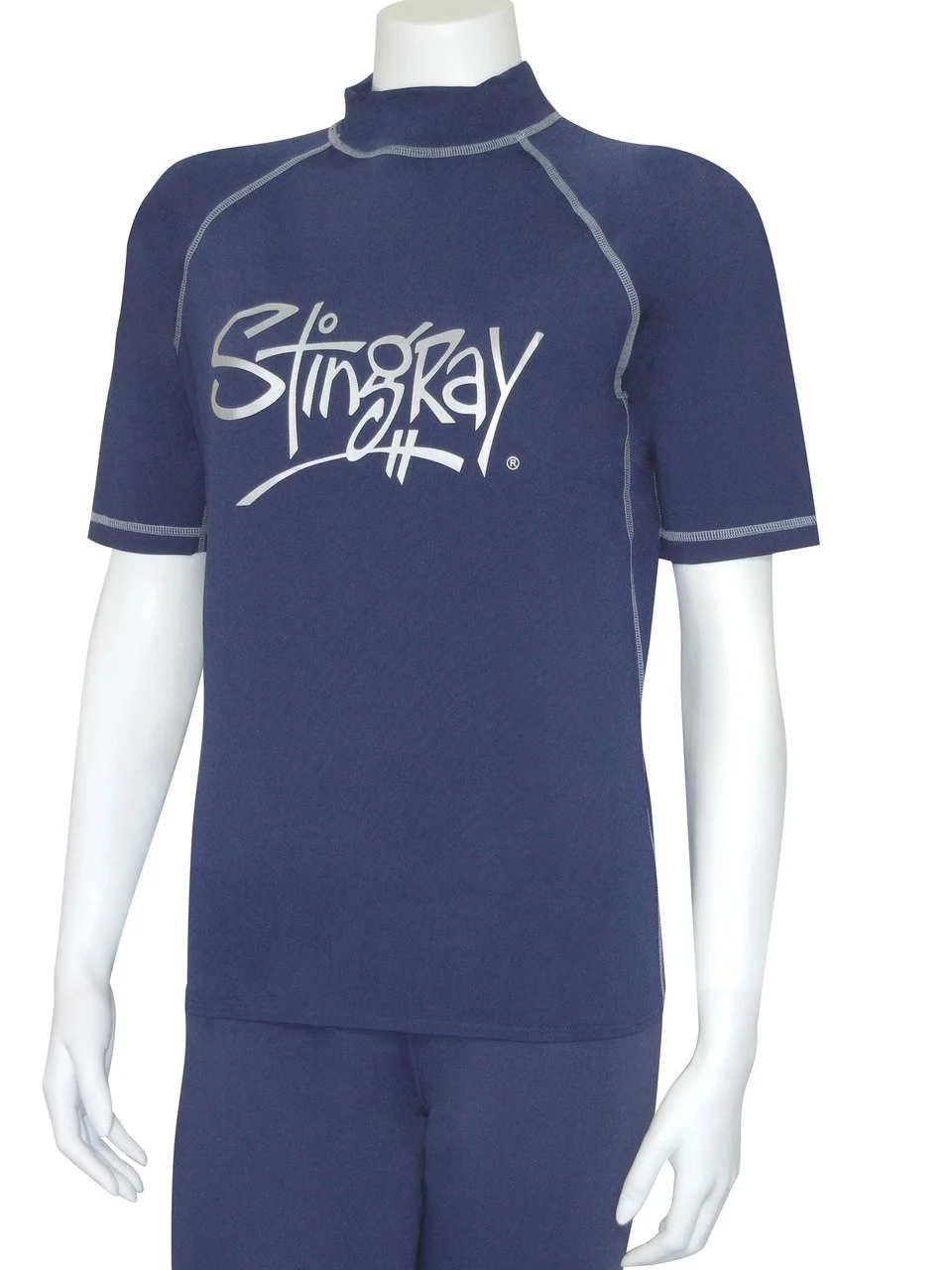 RASH SHIRT SPORTS STYLE SHORT SLEEVE NAVY
