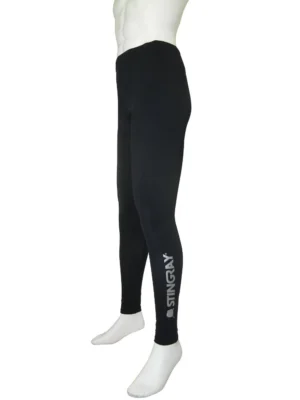 TIGHTS WITH LOGO AND DRAWSTRING BLACK