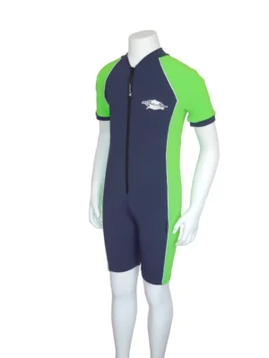 YOUTH RAYSUIT SHORT SLEEVE NAVY LIME