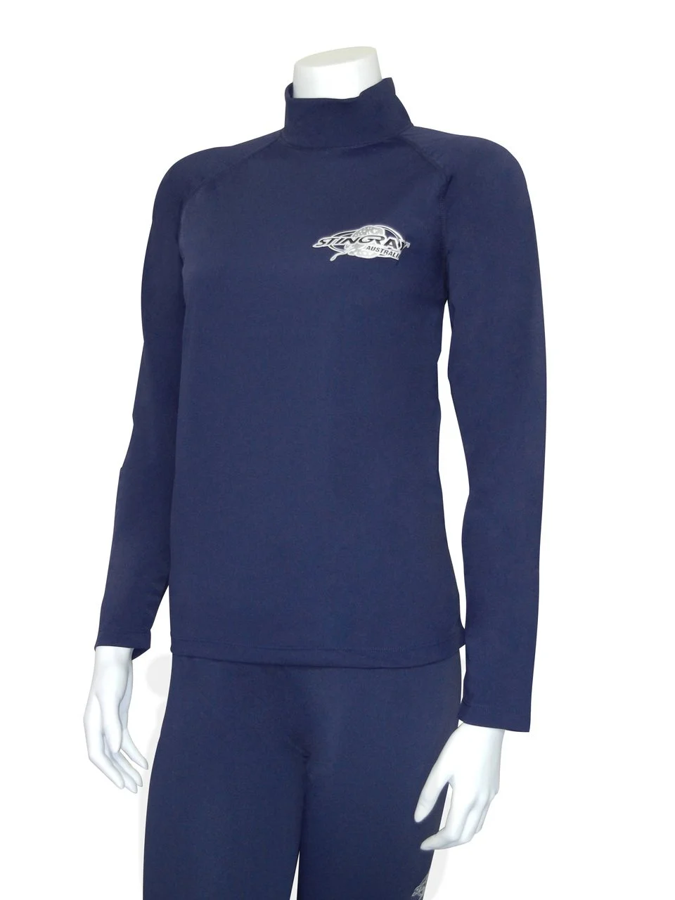 PLUS SIZE RASH SHIRT LONG SLEEVE NAVY